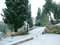 Снег в Горненском Иерусалимском монастыре -45