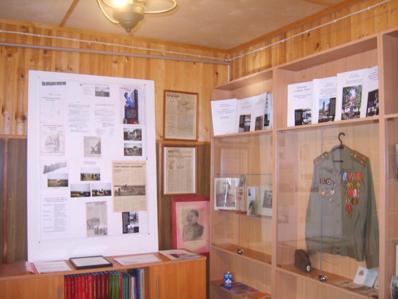 Экспозиция народного музея Великой Отечественной Войны в д.Мины