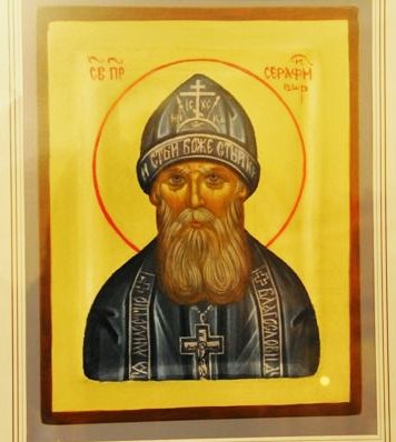 Выставка икон преподобного Серафима Вырицкого в Александро-Невской лавре